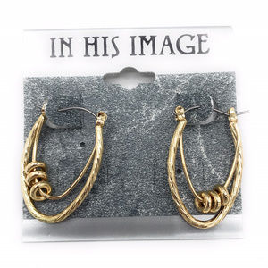 In His Image Gold Earrings (Case 10) 2431